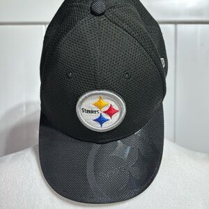 NFL youth black mesh Steelers baseball hat